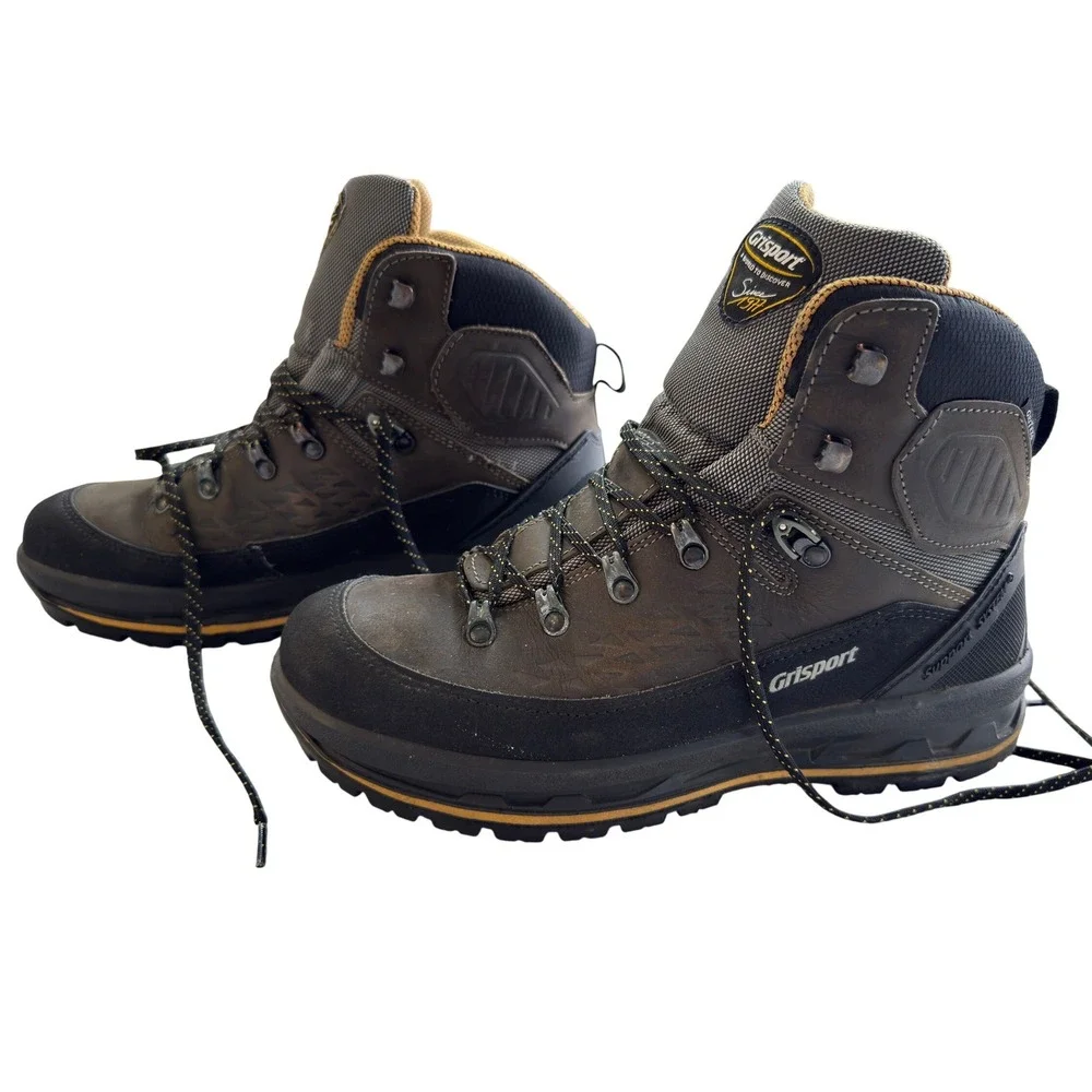 Grisport Mens Hiking Boots Brown Leather Gritex Vibram Support System EU 44